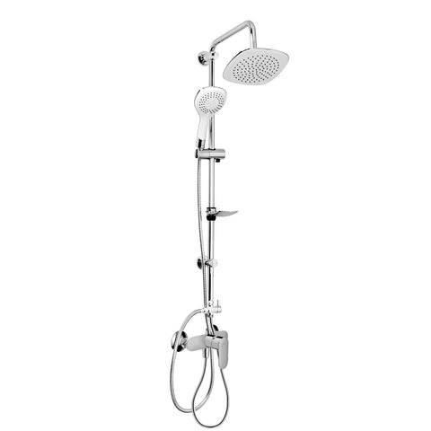 Doucheset met Hansgrohe Vernis Blend eengreeps douchemengkraan en Belvit Rain Bianco regendouche handdouche chroom, hoofddouches — SKU MB-29230-32856, EAN 5404029134725