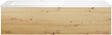 SOUS MEUBLE COFFEE 1 TIROIR 120 CHENE DECOR URBAN+LAVABO EN MARBRE SYNTHETIQUE GAUCHE BLANC MAT