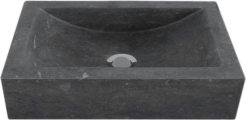 Handenwasser Mano met ophanging+krepine L40-D26-H10 blauwe Steen zonder kraangat