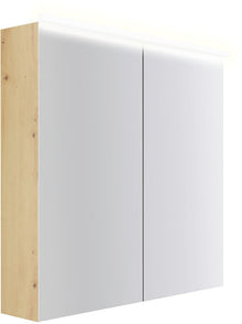 ARMOIRE TOILETTE COFFEE 2 PORTES 800MM 4250K TECTONA CHENE DECOR URBAN
