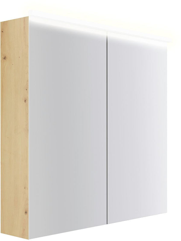 ARMOIRE TOILETTE COFFEE 2 PORTES 800MM 4250K TECTONA CHENE DECOR URBAN