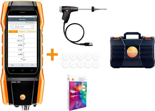 Kofferset meetapparaat rookgas testo 300 Longlife