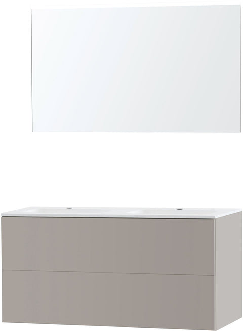 MEUBEL PURO DUO GRIJS 120 KUNSTMARMER SPIEGEL