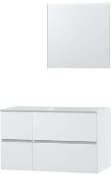 MEUBLE MOLTO POUDRE BLANC 105 DROITE SOLID MIROIR