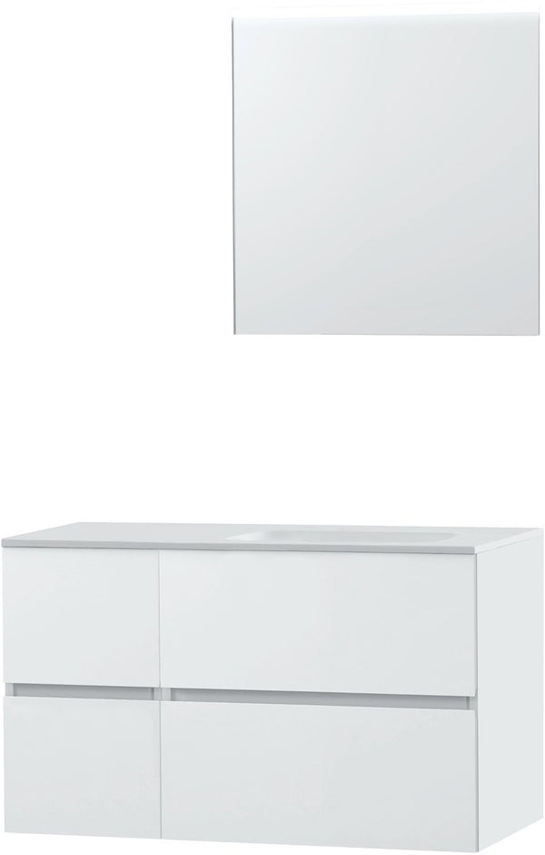 MEUBEL MOLTO POEDERWIT 105 RECHTS SOLID SPIEGEL