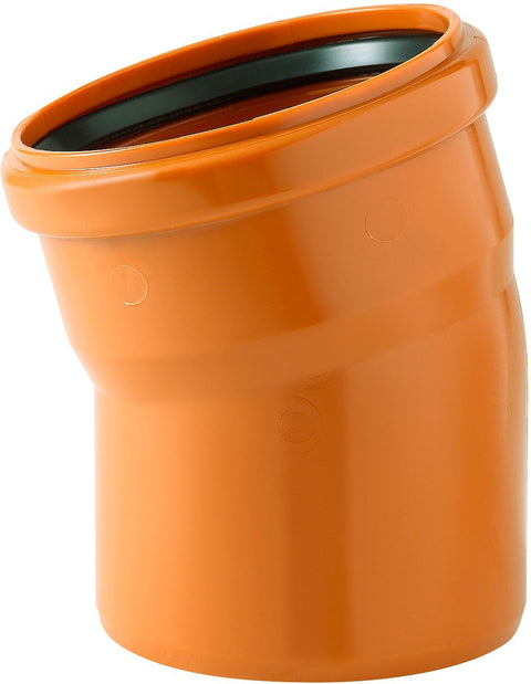 PVC elleboog riool 110MM 15° rood/bruin
