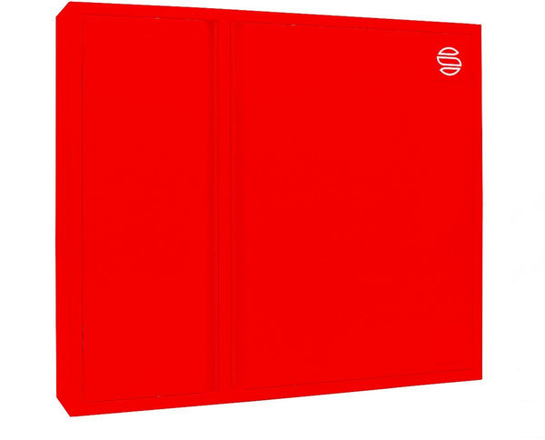 Combinatiekast C-33 met 2 deuren voor blusser en deco/noha haspel 4/4" met optie inbouw Rood