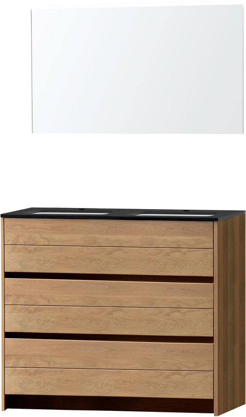 Meubel Molto staand massif duo eik 120 bleu belge spiegel