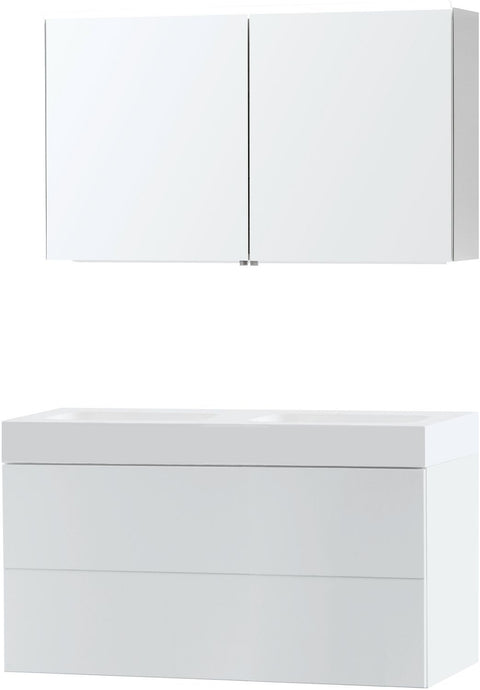 Meubel puro duo wit 120 Solid puro spiegelkast, badkamermeubelen — SKU DESCO-702417