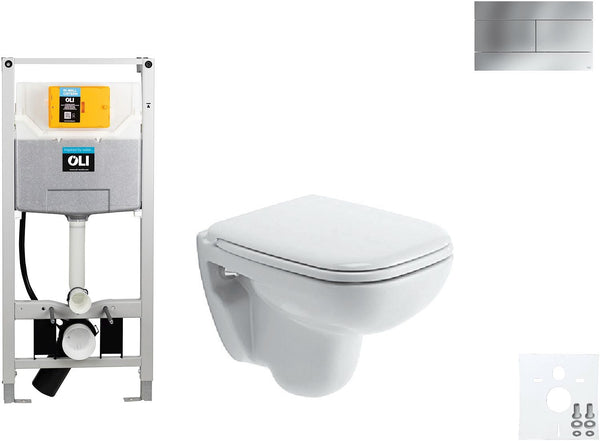 WALLFIX OLI WC SUSPENDU D-CODE COMPACT DURAVIT CODE SLIM MAT CHROME