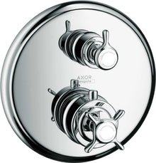 Afwerkset thermostaat+omsteller montreux Axor kruis geborsteld nikkel