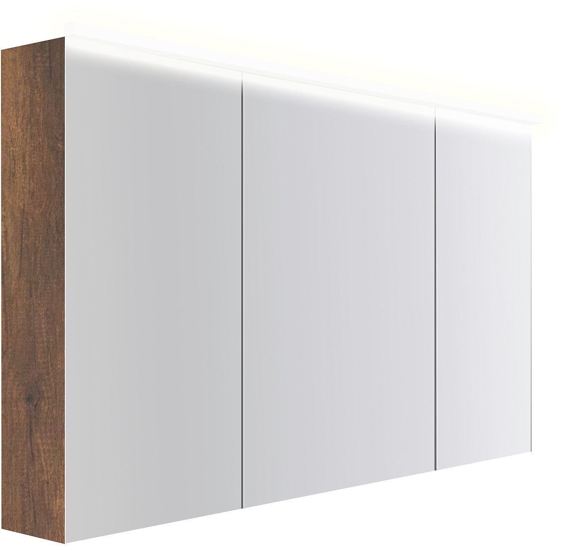 Spiegelkast COFFEE 3 deuren 1400MM 4250K eik Decor roest
