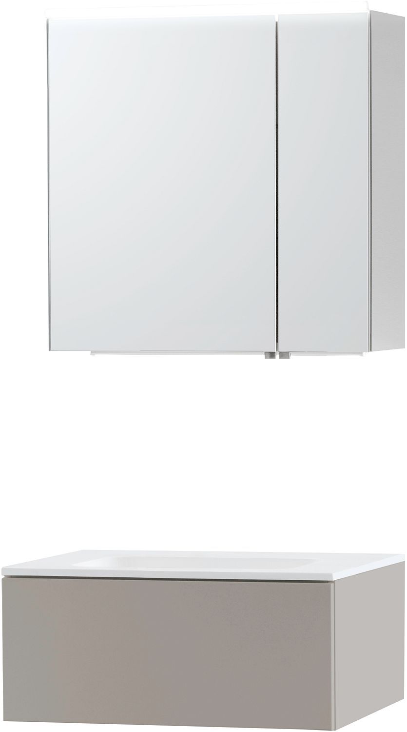 MEUBEL PURO SOLO GRIJS 70 1 LADE SOLID MOLTO SPIEGELKAST