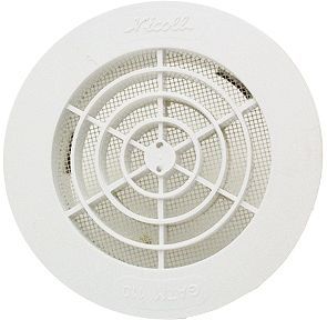 Rond rooster Nicoll v.pvc buis 160MM wit +gaas
