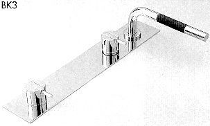 Badcombinatie Vola chroom, voorgemonteerd — SKU DESCO-57095