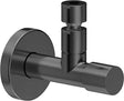 ROBINET D'ARRET EQUERRE NOBILI 1/2" GRAPHITE BROSSÉ