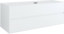 Onderbouw 2LADES+TABLET voor opbouwlavabo centraal tenso 140CM zonder kraangat wit