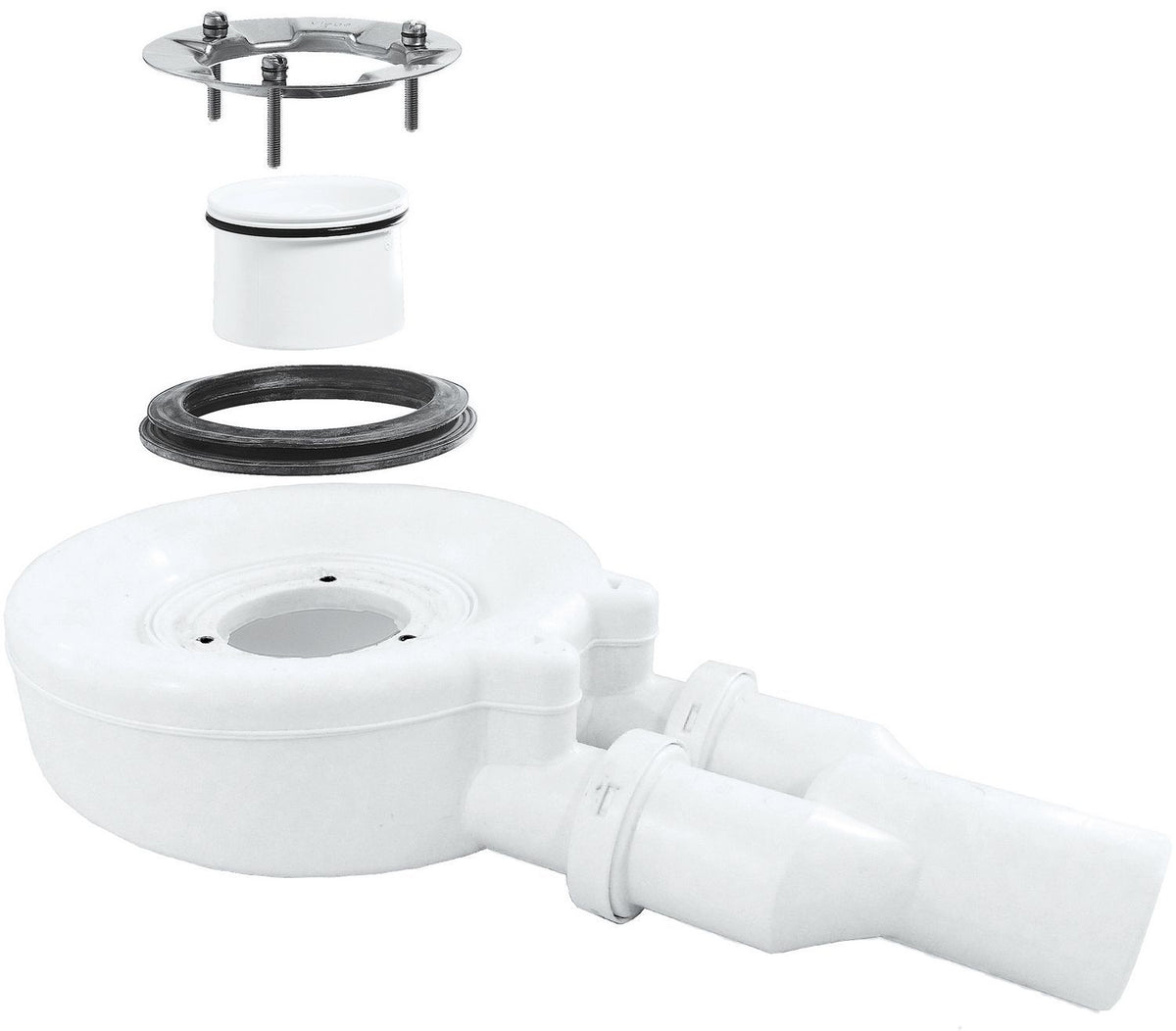 Sifon douche bettefloor 0,85L/S wit, sifons — SKU DESCO-158792