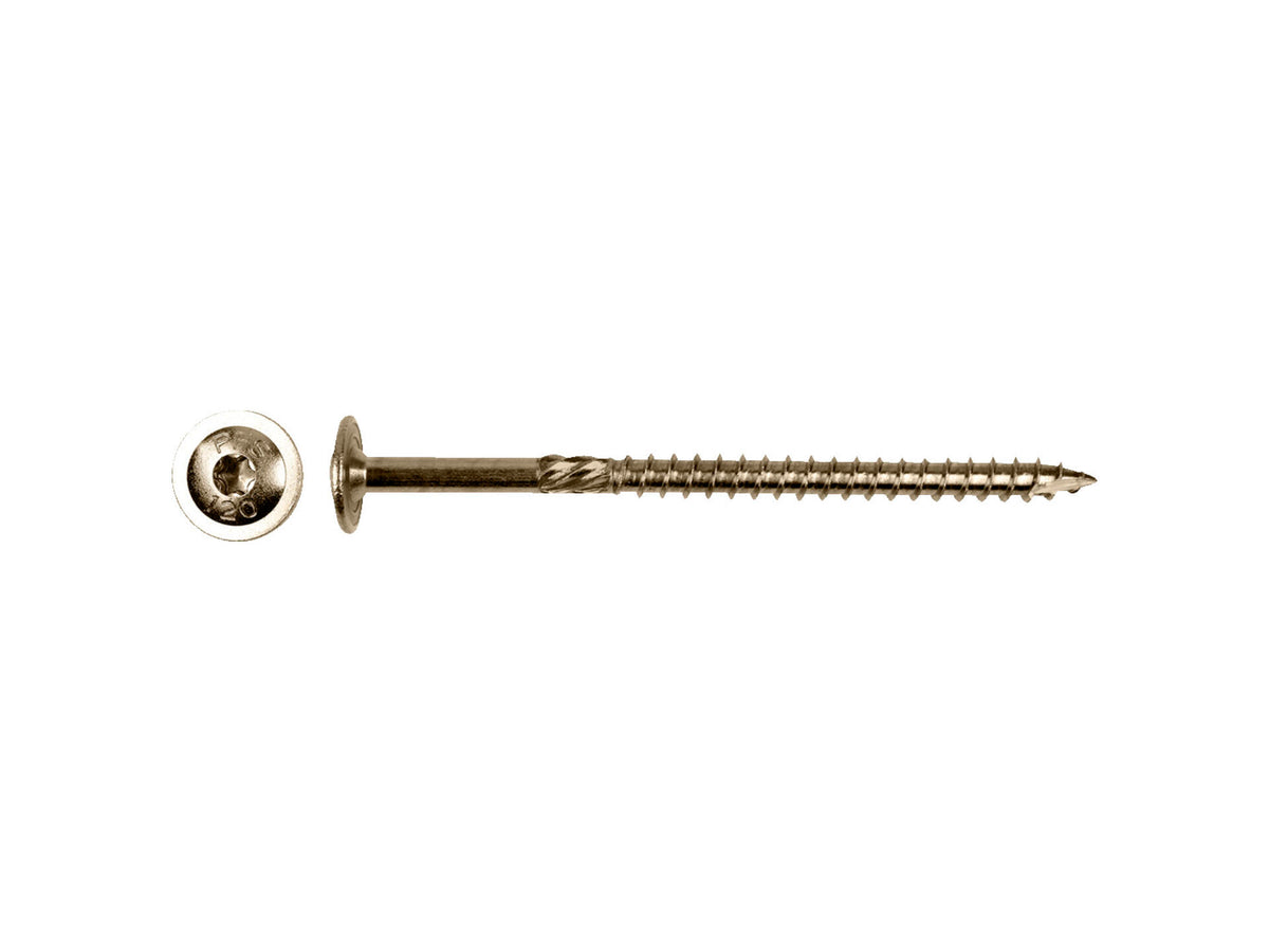 Pfs+screw flenskophoutschroeven T-drive P17-freesribben 8x120 mm inox 50 stuks