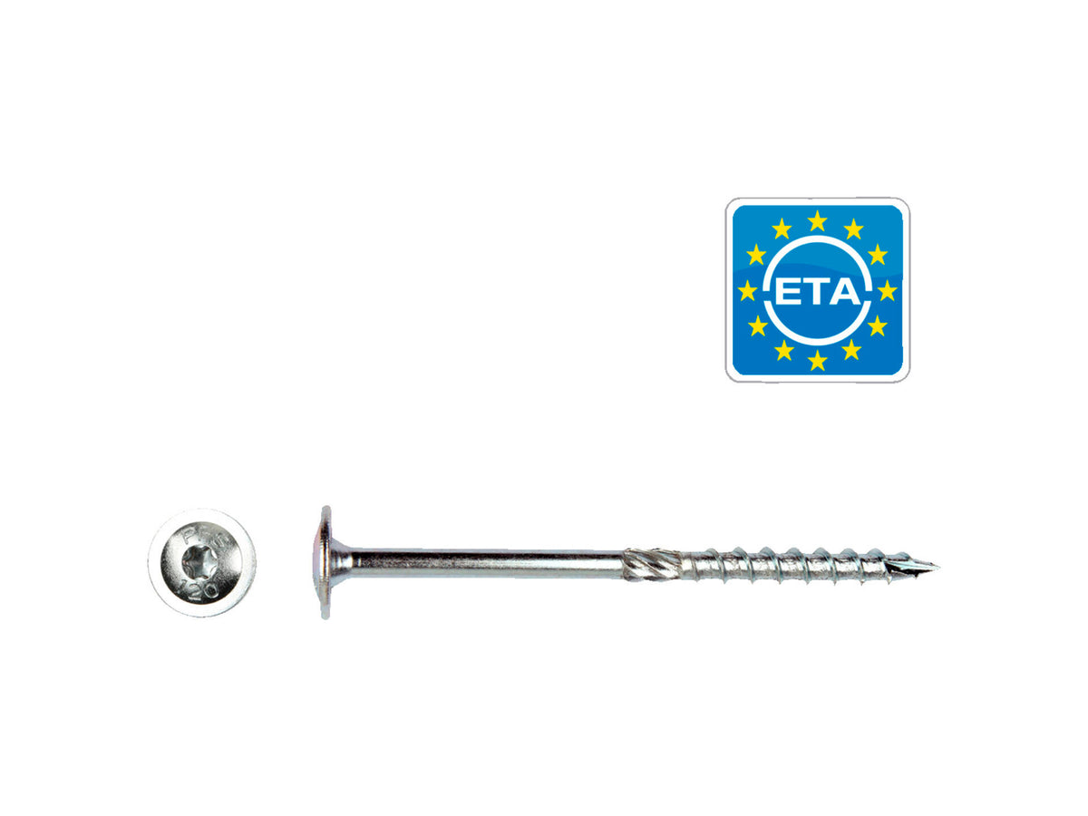 Pfs+screw flenskophoutschroeven T-drive P17-freesribben 8x180 mm 50 stuks