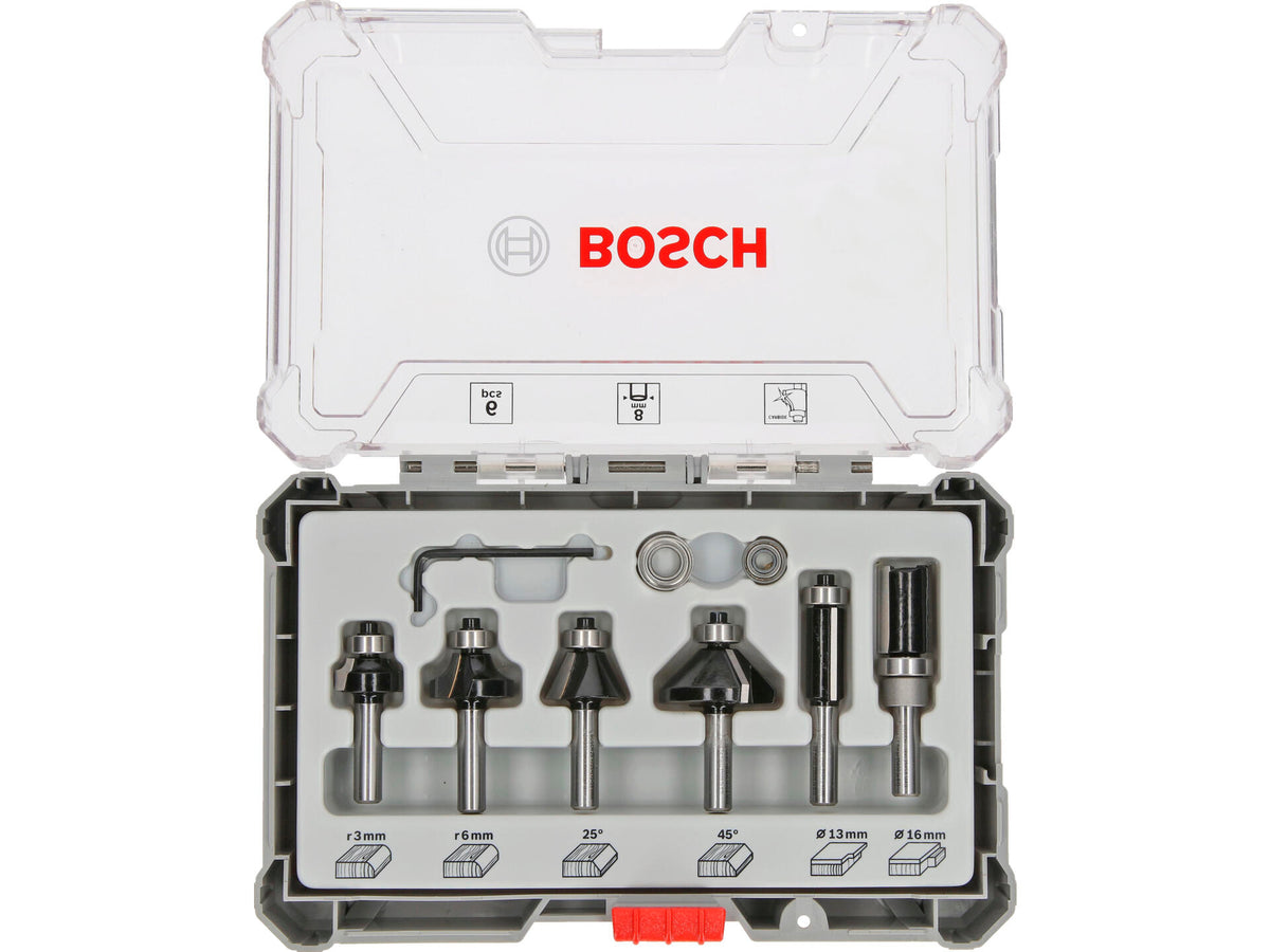 Bosch Professional frezenset 8mm 6-delig