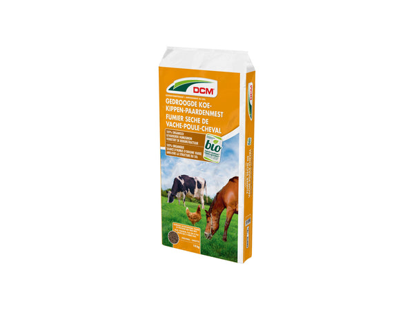 DCM gedroogde mest van koeien, kippen en paarden 18kg