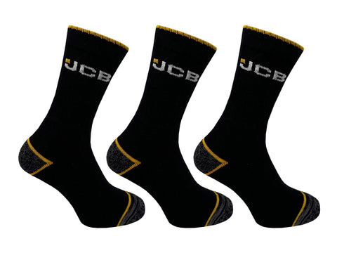 JCB werksokken 39-43 zwart/geel 3 paar