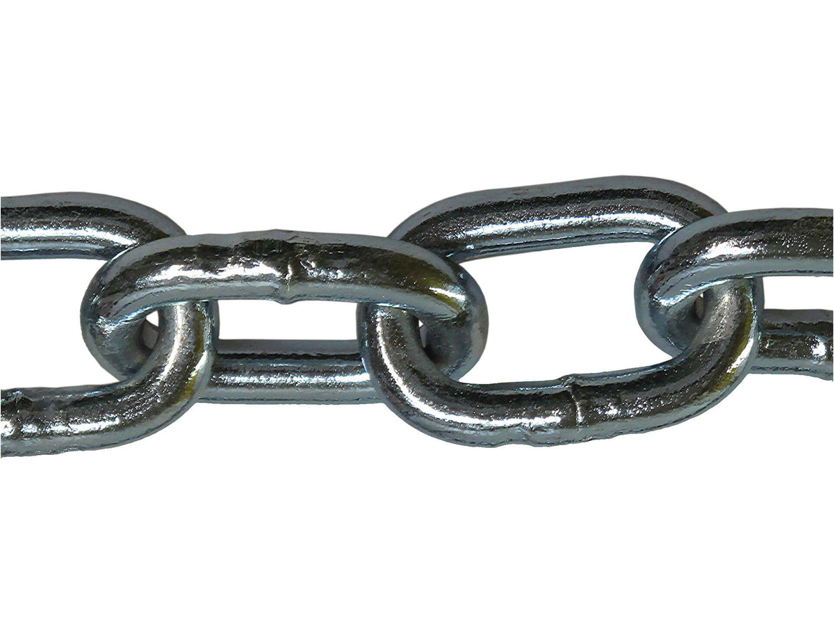 gesmede ketting korte schakel 7,6mm verzinkt per lopende meter