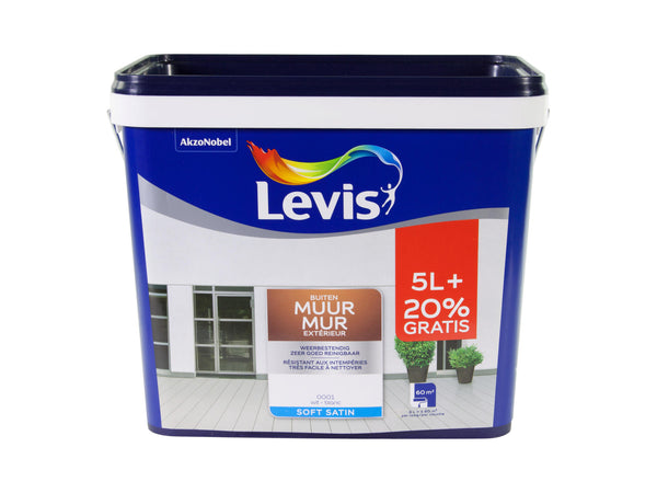 Levis peinture façade satin 5+1 l blanc