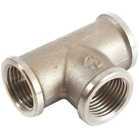 GK Draad T chroom 1/2" FFF