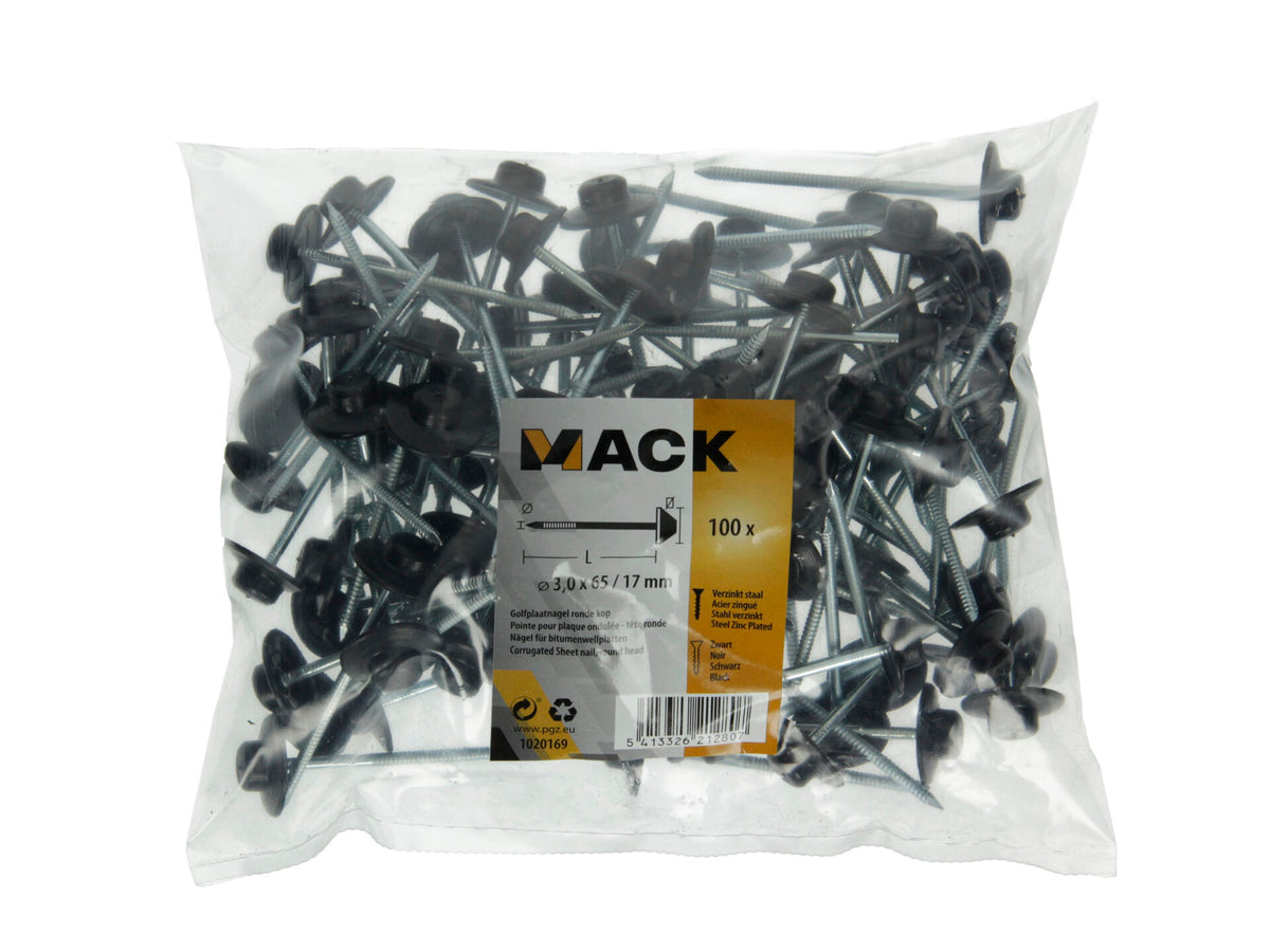 Mack golfplaatnagels 17x65 mm 100 stuks