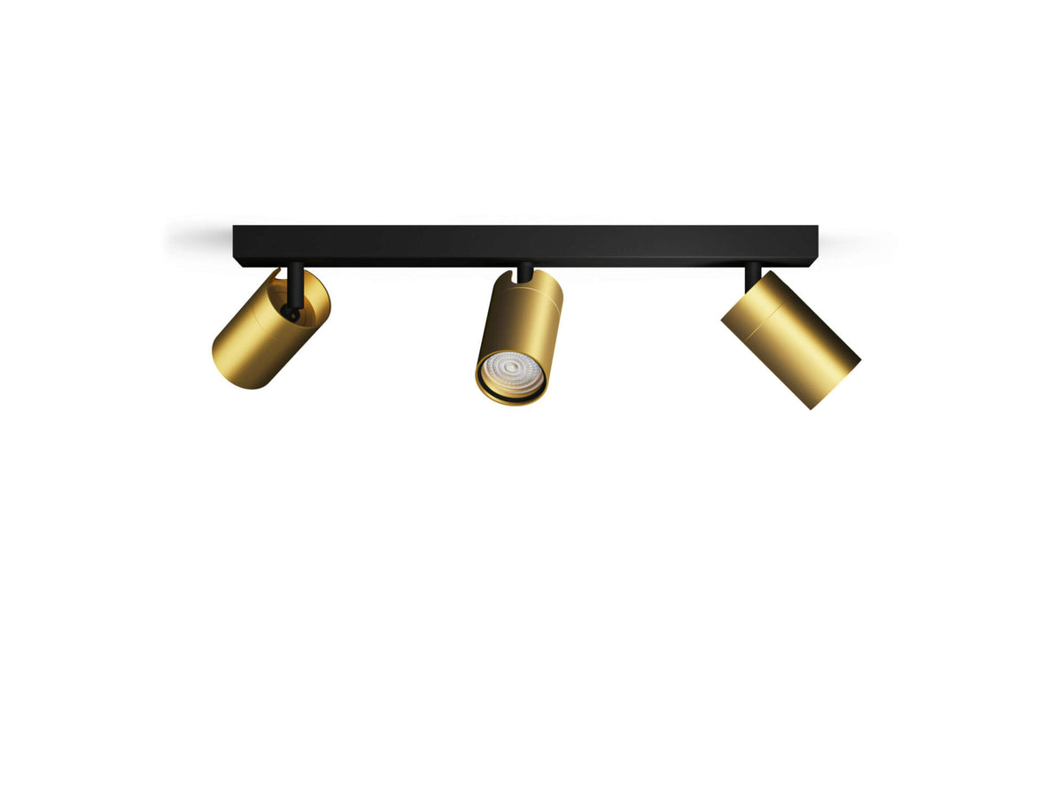 Philips Idris LED balkspot GU10 3x5 W zwart/goud