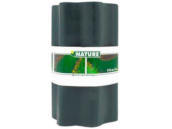 Nature bordure à gazon flexible 25cm 9m vert