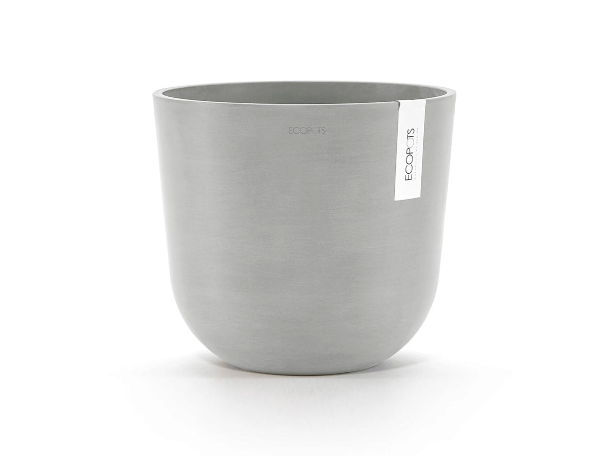 Ecopots Oslo bloempot 25cm wit/grijs