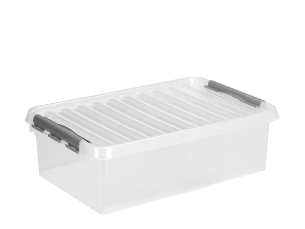 Sunware Q-line boîte de rangement 32l transparent/gris