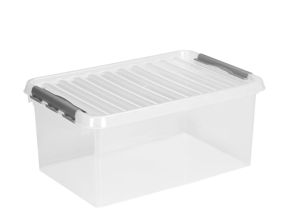 Sunware Q-line opbergbox 45l transparant/grijs