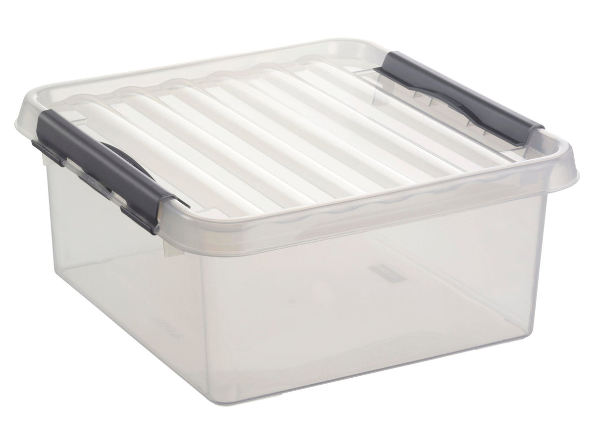 Sunware Q-line opbergbox 18l transparant/grijs