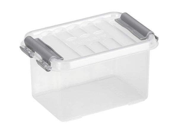 Sunware Q-line opbergbox 0,4l transparant/grijs