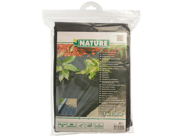 Nature grondvlies 1x20 m zwart