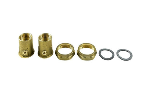 Grundfos afsluitbare messingkoppeling 4/4"F x 6/4"F per set, mechanische reserveonderdelen voor sanitaire pompen — SKU VM-20026128, EAN 5708601054068