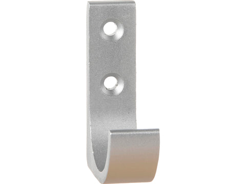 Linea Bertomani haak 65mm aluminium zilver 2 stuks