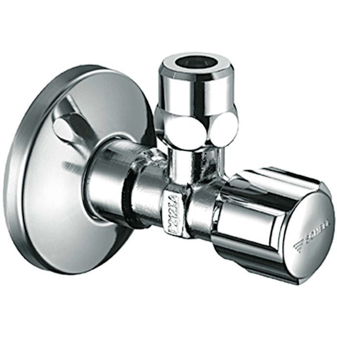 HAAKS AFSLUITKRAAN SCHELL MET ROZET 1/2"-10MM +TEFLON CHROOM