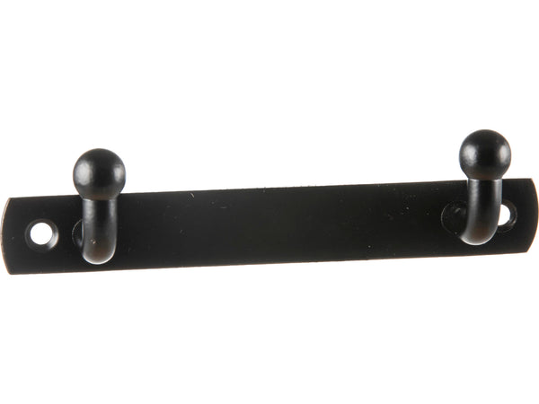 Linea Bertomani porte-serviette 2 crochets 135mm inox noir