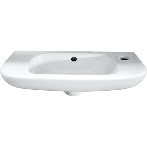 Handenwasser d-code duravit 50-22cm kraangat rechts wit, wastafels — SKU DESCO-132310