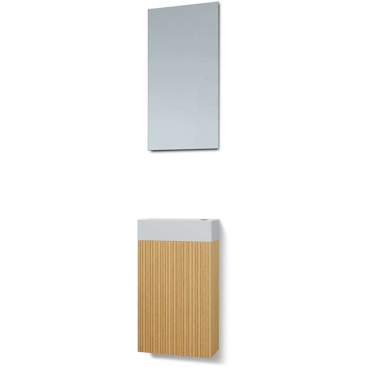 Handenwasser forest solid/ 1 deur/ spiegel eik natuur
