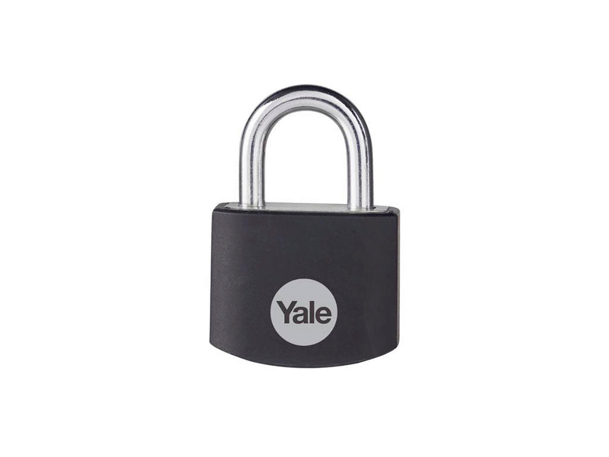Yale hangslot 25mm aluminium zwart
