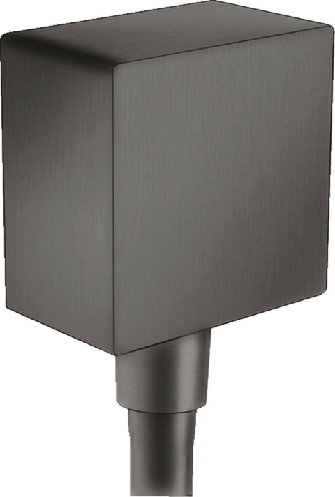 Hansgrohe FixFit wandaansluitbocht Square brushed black chrome, coudes de sortie — SKU VM-20052645, EAN 4011097837284