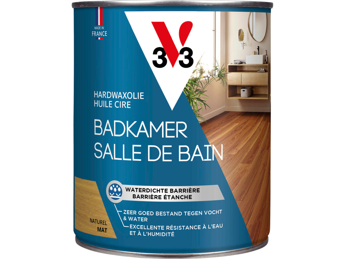 V33 hardwaxolie parket extra waterproof mat 1l kleurloos