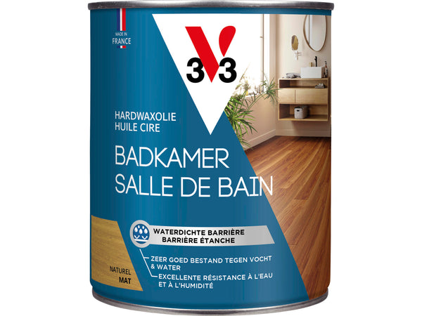 V33 hardwaxolie parket extra waterproof mat 1l kleurloos