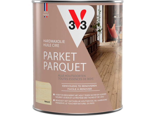 V33 hardwaxolie parket mat 1l kleurloos